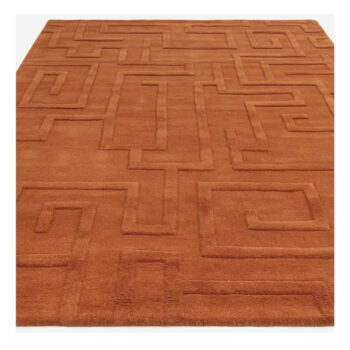 Vlnený koberec v tehlovej farbe 120x170 cm Maze – Asiatic Carpets - Image 4