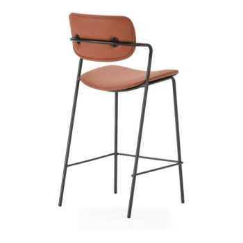 Barové stoličky v tehlovej farbe v súprave 2 ks (výška sedadla 68 cm) Maika – Marckeric - Image 5