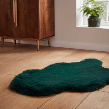 Syntetická kožušina v petrolejovej farbe 60x90 cm Super Teddy – Think Rugs – Obrázok 3