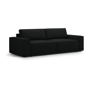Čierna rozkladacia pohovka z textílie bouclé 247 cm Jodie – Micadoni Home - Image 3