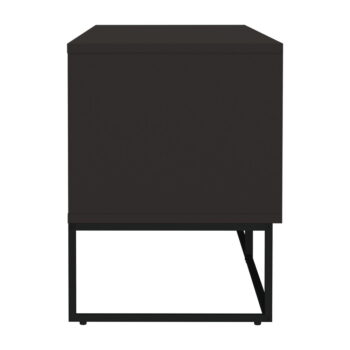 Čierny TV stolík s tromi dvierkami Tenzo Lipp, 176 x 57 cm - Image 11