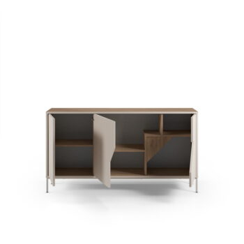 Komoda v dekore duba v krémovo-prírodnej farbe 150x80x40 cm Lilou – Marckeric - Image 6