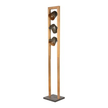 Stojacia lampa v prírodnej farbe s kovovým tienidlom (výška 150 cm) Bell – Trio