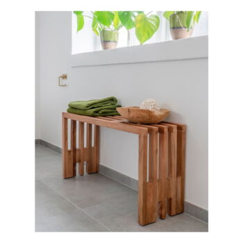 Záhradná lavica z tíkového dreva House Nordic Benidorm, 90 x 30 cm – Obrázok 8