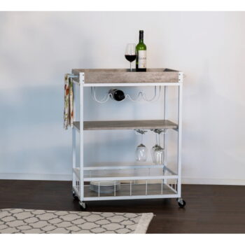 Servírovací stolík na kolieskach 40x80 cm Rustico - Wenko - Image 6