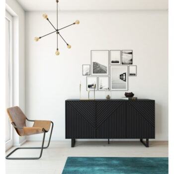 Čierna komoda 151x80x35 cm Peta – Marckeric - Image 3