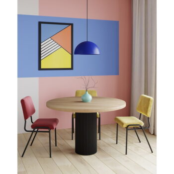Okrúhly jedálenský stôl s doskou z dubového dreva ø 120 cm Flamingo – CustomForm - Image 9