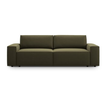 Zelená rozkladacia pohovka z textílie bouclé 247 cm Jodie – Micadoni Home