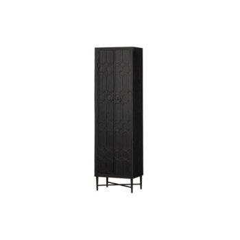 Čierna šatníková skriňa z recyklovaného dreva 60x210 cm Bequest – BePureHome - Image 4