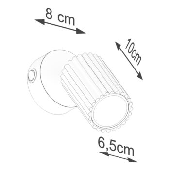 Čierne nástenné svietidlo Gleam – Nice Lamps - Image 8