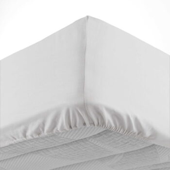 Biela napínacia bavlnená plachta 160x200 cm Lina – douceur d'intérieur - Image 4