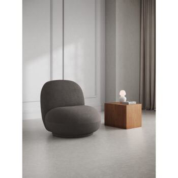 Sivé kreslo z textílie buklé Chuck – Micadoni Home - Image 4
