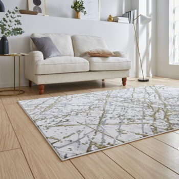 Koberec vo svetlosivo-zlatej farbe 160x230 cm Artemis – Think Rugs - Image 4