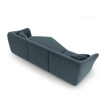 Modrá zamatová rohová pohovka Tokyo – Cosmopolitan Design – Obrázok 4