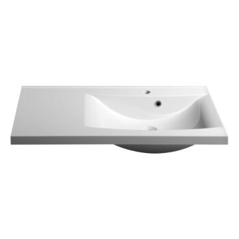 Biele umývadlo z liateho mramoru 90x48 cm Luciola – Sapho