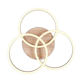 Čierno-hnedé LED stropné svietidlo 43x43 cm Circle – Trio - Image 6