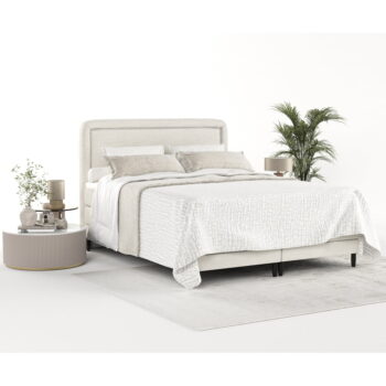 Krémovobiela boxspring posteľ 180x200 cm Dove – Maison de Rêve – Obrázok 9