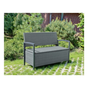 Sivá záhradná lavica Ferrara – Garden Pleasure - Image 5