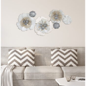 Nástenná kovová dekorácia Mauro Ferretti Flowery, 119 × 60 cm - Image 5