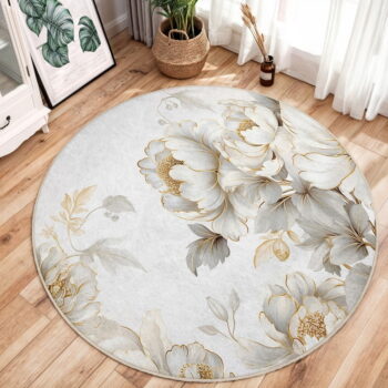 Prateľný okrúhly koberec vo svetlosivej a béžovej farbe ø 80 cm Soft and Gentle – Mila Home – Obrázok 11