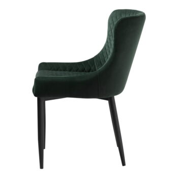 Zelená zamatová jedálenská stolička Ottowa – Unique Furniture – Obrázok 3