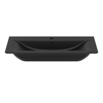 Matne čierne keramické umývadlo 84x46 cm Silk Black – Ideal Standard – Obrázok 3