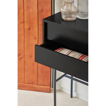 Čierno-antracitový konzolový stolík 35x110 cm Nube – Teulat - Image 9