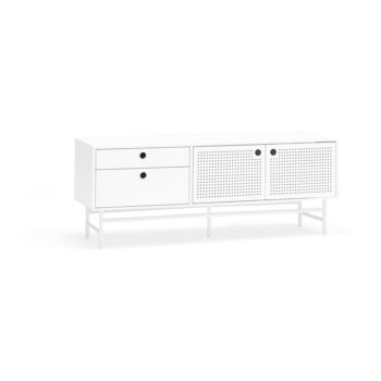 Biely TV stolík 140x52 cm Punto - Teulat – Obrázok 2