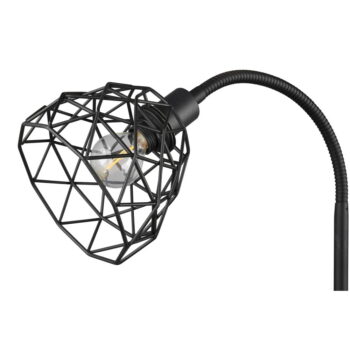 Čierna stojacia lampa s kovovým tienidlom (výška 180 cm) Haval – Trio - Image 4