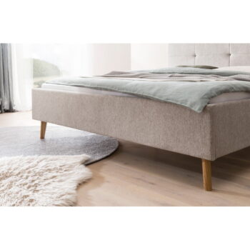 Sivohnedá čalúnená dvojlôžková posteľ 180x200 cm Smart – Meise Möbel - Image 9