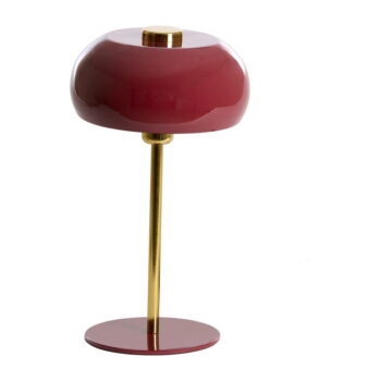 Vínovočervená stolová lampa s kovovým tienidlom (výška  40 cm) Surin – Light & Living - Image 4