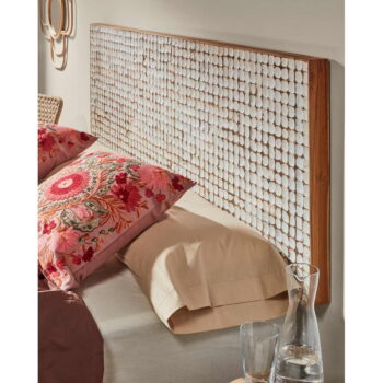 Čelo postele z mangového dreva v bielo-prírodnej farbe 174x60 cm Kron - Kave Home – Obrázok 8