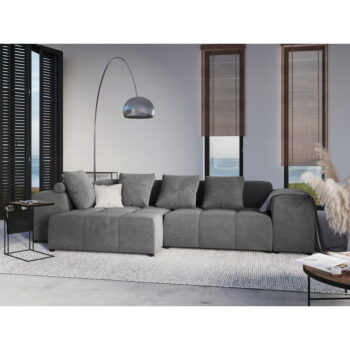 Sivá zamatová rohová pohovka (variabilná) Rome Velvet - Cosmopolitan Design - Image 7