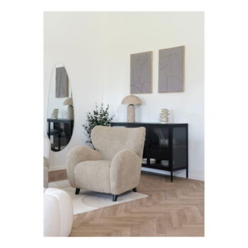 Béžové kreslo z textílie buklé Carlino – House Nordic - Image 6