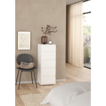 Biela vysoká komoda 40x107 cm Nova – Tvilum - Image 10