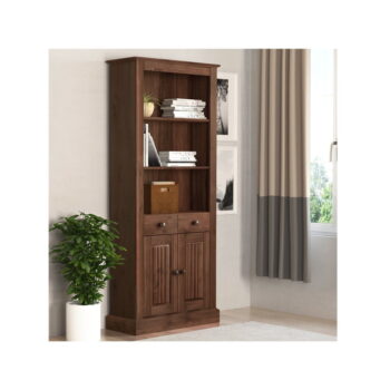 Hnedá knižnica z borovicového dreva 181x31 cm Mille – Støraa – Obrázok 4