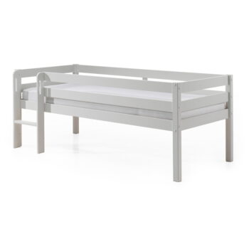 Biela detská vyvýšená posteľ Vipack Pino, 90 x 200 cm