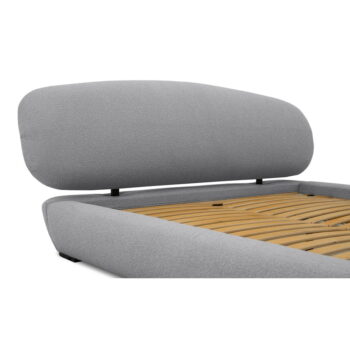 Sivá čalúnená dvojlôžková posteľ s roštom 180x200 cm Odette – Scandic – Obrázok 6