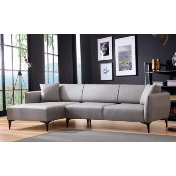 Svetlosivá rohová pohovka  Belissimo, ľavý roh – Balcab Home - Image 4