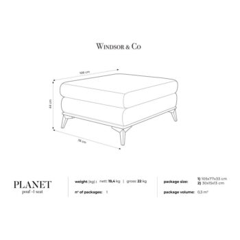 Tmavozelený puf Windsor & Co Sofas Planet - Image 3