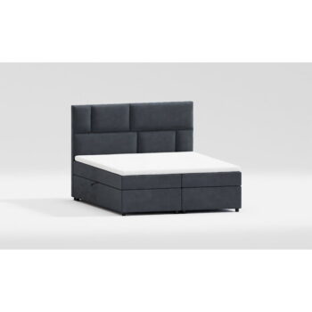 Tmavosivá boxspring posteľ s úložným priestorom 180x200 cm Lola – Ropez - Image 5