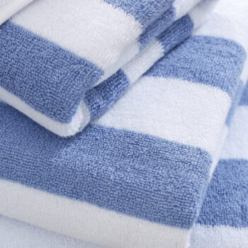 Biela/modrá bavlnená osuška 90x140 cm Stripe Jacquard – Bianca - Image 5