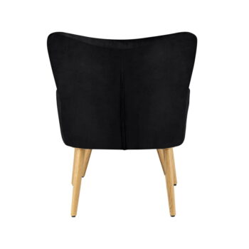 Čierne zamatové kreslo Coco - Støraa – Obrázok 3