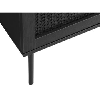 Čierna nízka komoda v dekore duba 80x75 cm Pensacola – Unique Furniture – Obrázok 5