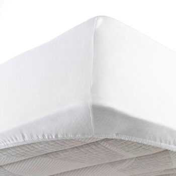 Biela napínacia plachta jersey 160x200 cm Jersy – douceur d'intérieur - Image 2