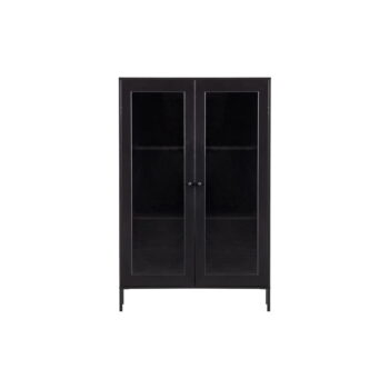 Čierna vitrína z borovicového dreva 100x155 cm Xam – WOOOD