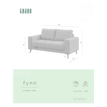 Oranžová pohovka 168 cm Fynn – Ghado - Image 3