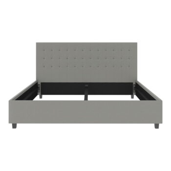 Sivá čalúnená dvojlôžková posteľ 180x200 cm Emily – Støraa – Obrázok 7