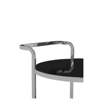Servírovací stolík na kolieskach so sklenenou doskou ø 50 cm Ackley – Premier Housewares - Image 4