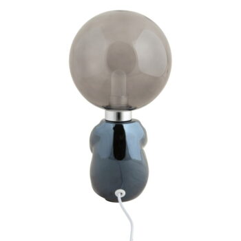 Sivá LED stmievateľná stolová lampa so skleneným tienidlom (výška 22,5 cm) Joey – Leitmotiv - Image 5